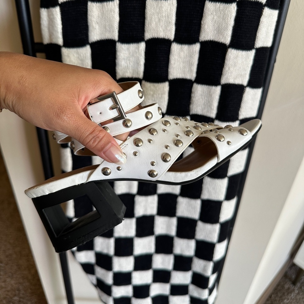 Studded healed strappy sandals